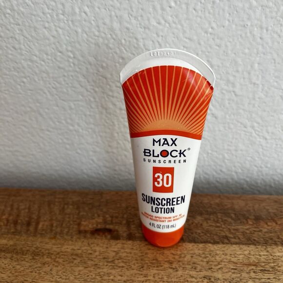 MAX BLOCK Sunscreen Lotion SPF 30 Water Resistant (NOS)*** - Picture 1 of 4